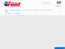 Tablet Screenshot of corporacionfont.com